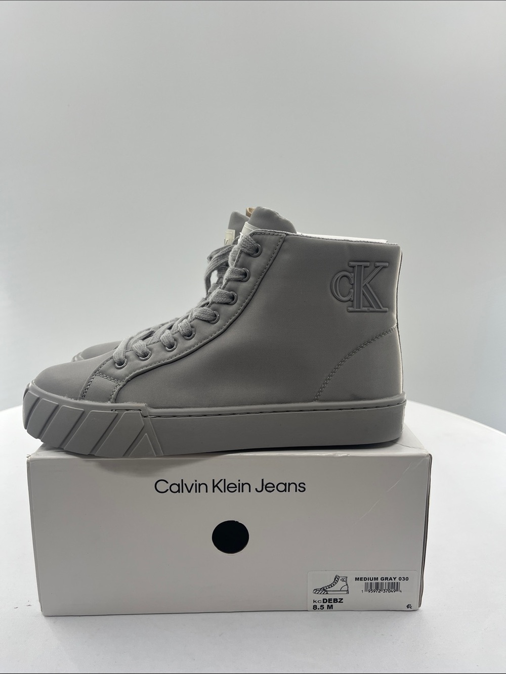 Calvin Klein Jeans Medium Gray High-Top Sneakers